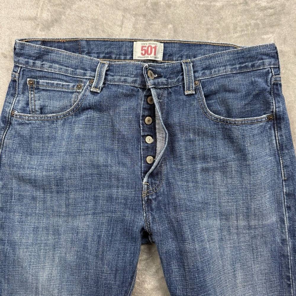 Levi's 501xx Jeans‎ Men's 34x30 Blue Medium Wash Cotton Button Fly Mexico - Picture 11 of 12
